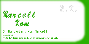 marcell kom business card